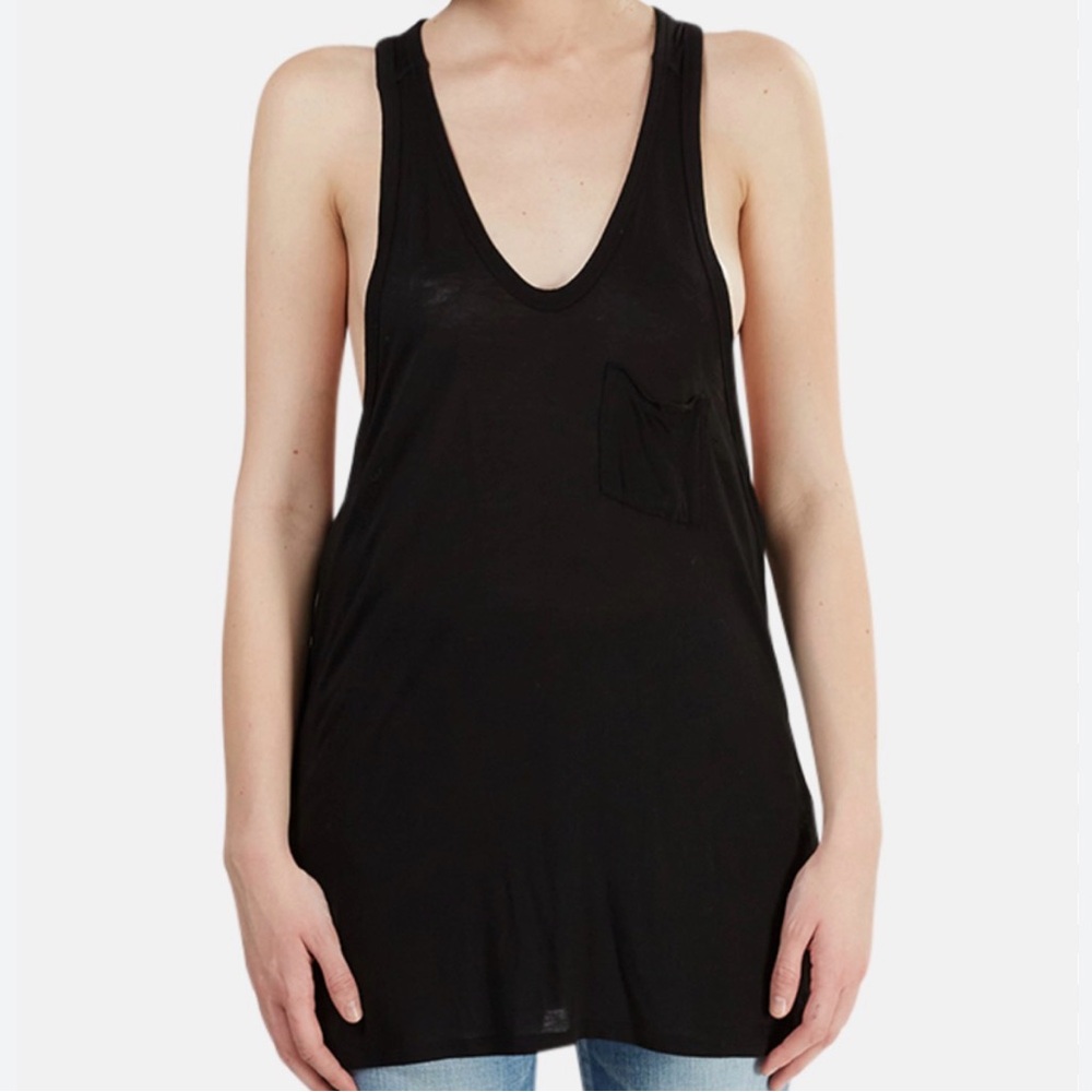 T By Alexander Wang Black Classic Pocket Tank Size Medium